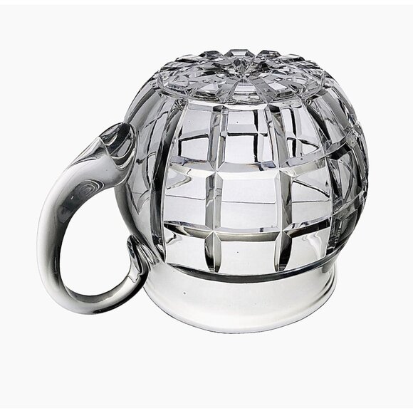 Vintage Molded Clear Glass Pitcher Geometric Pattern Jug Applied Handle - Picture 6 of 11